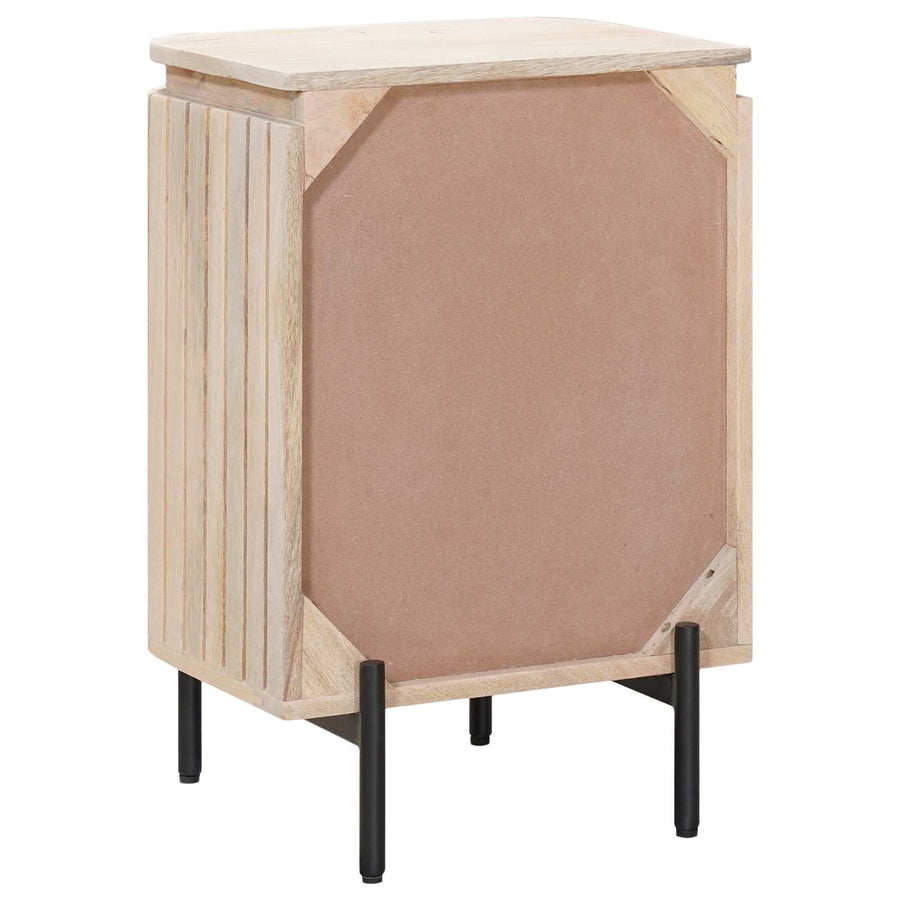 Handgemaakt nachtkastje Wit 40 x 30 x 60 cm Massief Mango Hout