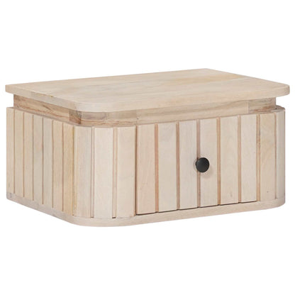 Handgemaakt nachtkastje Wit 40 x 30 x 20 cm Massief Mango Hout