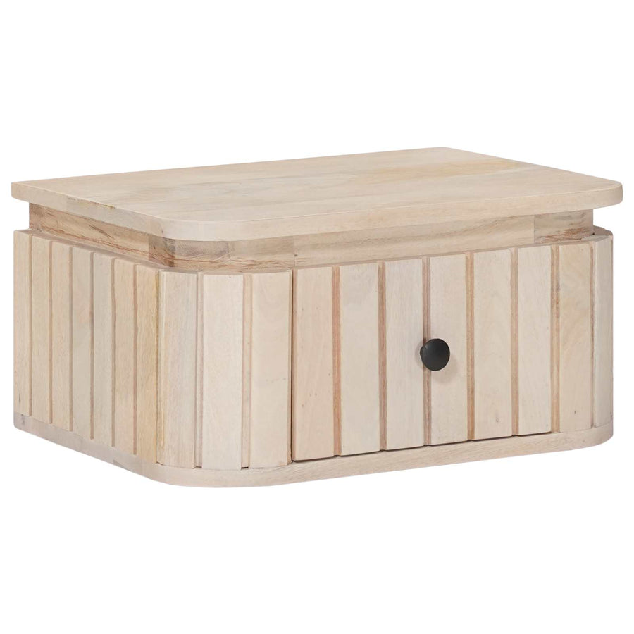 Handgemaakt nachtkastje Wit 40 x 30 x 20 cm Massief Mango Hout