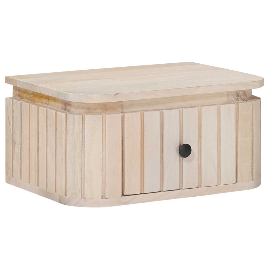 Handgemaakt nachtkastje Wit 40 x 30 x 20 cm Massief Mango Hout