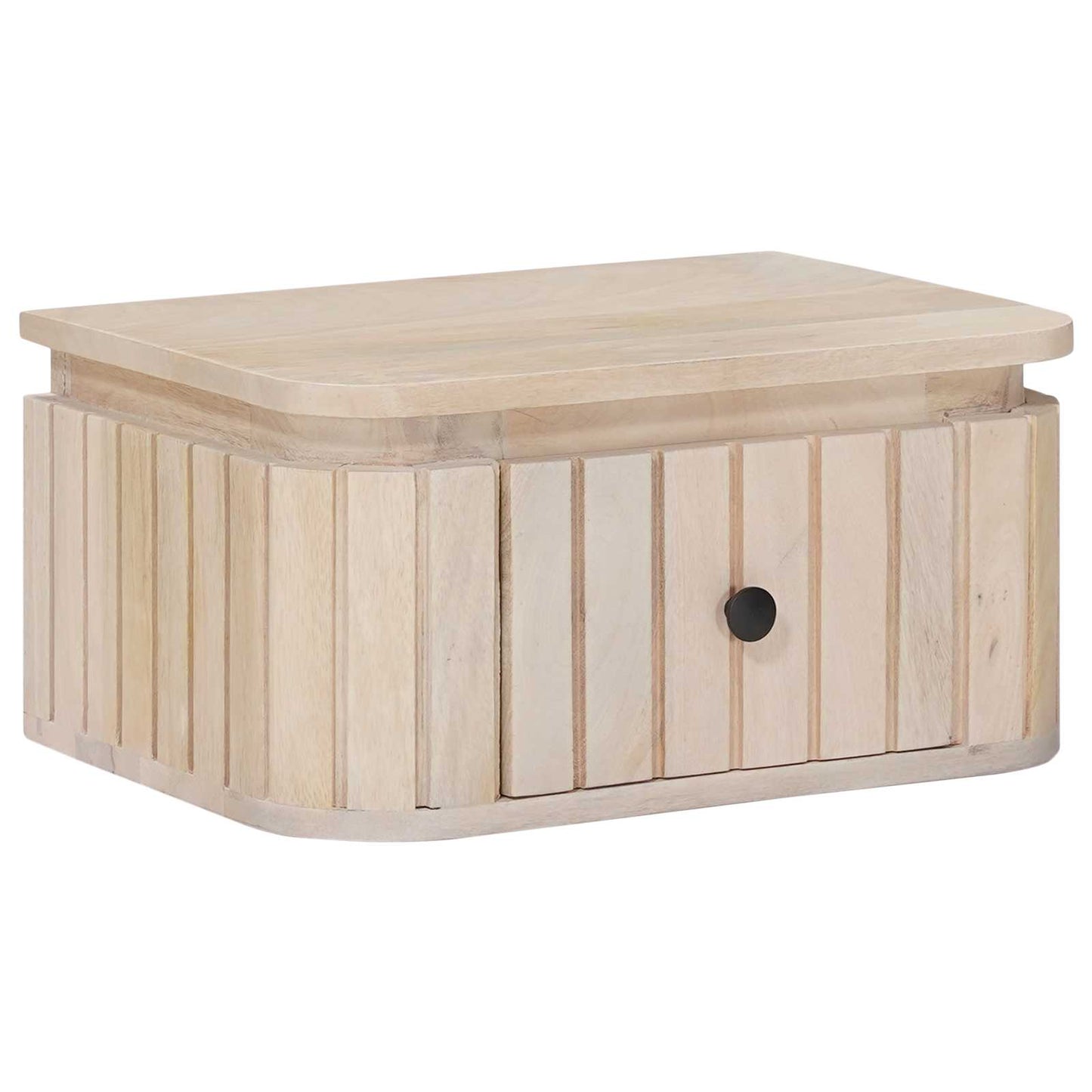 Handgemaakt nachtkastje Wit 40 x 30 x 20 cm Massief Mango Hout