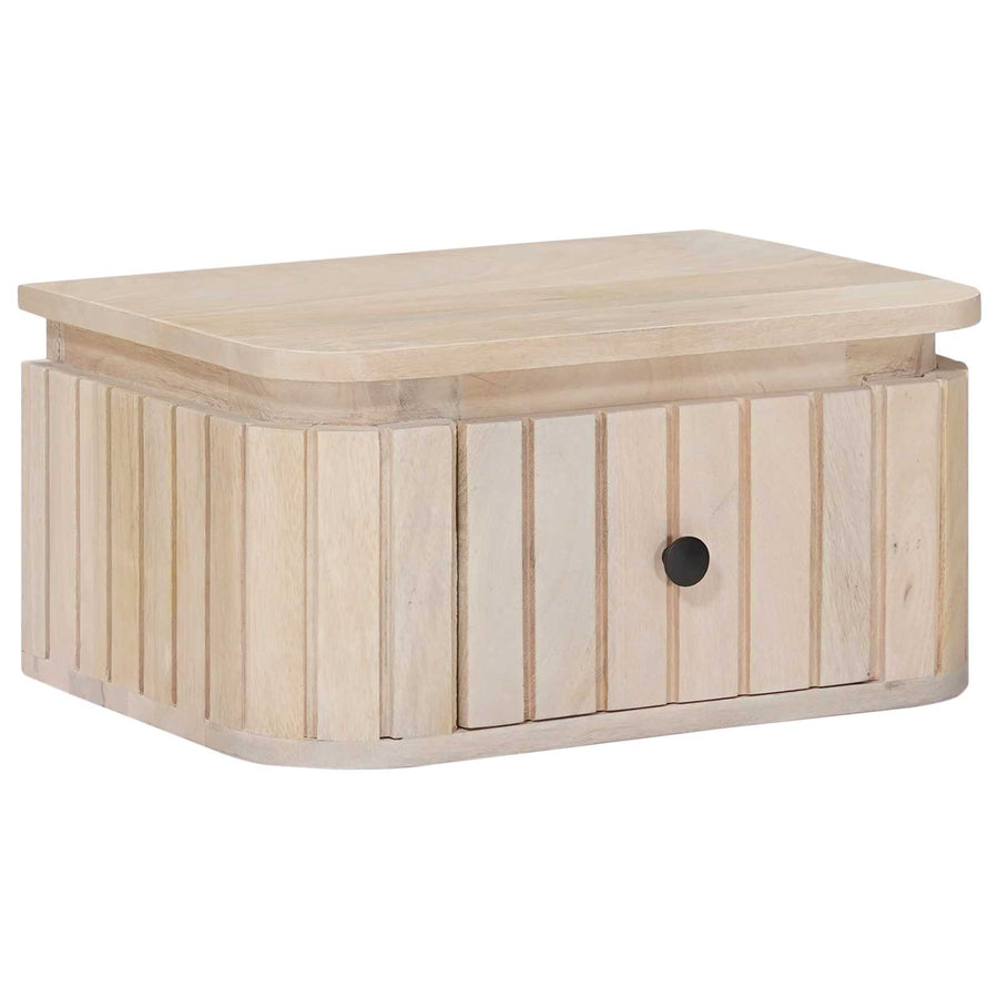 Handgemaakt nachtkastje Wit 40 x 30 x 20 cm Massief Mango Hout