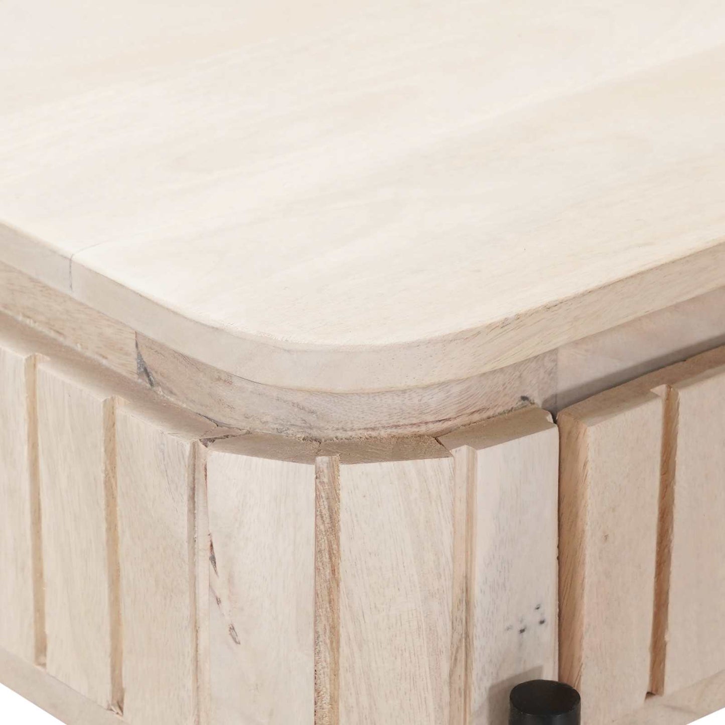 Handgemaakte Eindtafel Wit 100 x 30 x 76 cm Massief Mango Hout