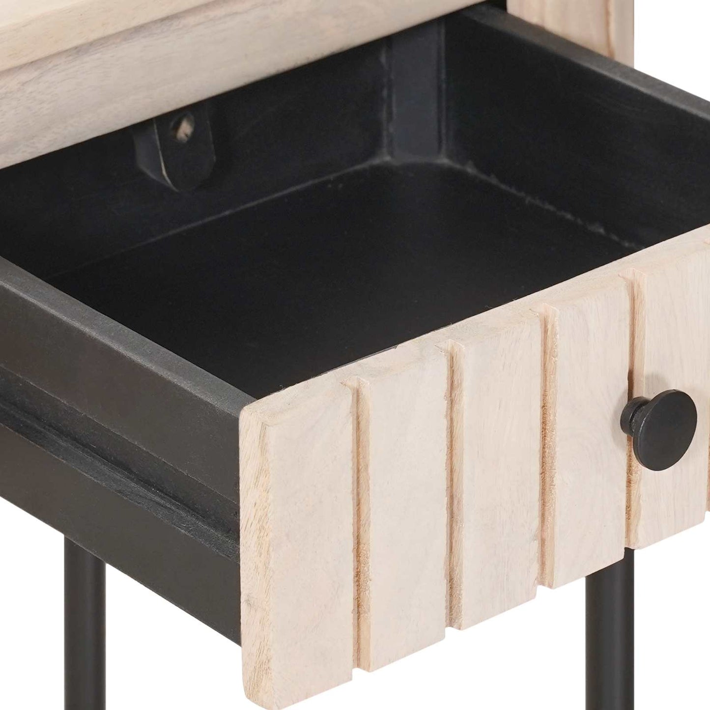 Handgemaakte Eindtafel Wit 100 x 30 x 76 cm Massief Mango Hout