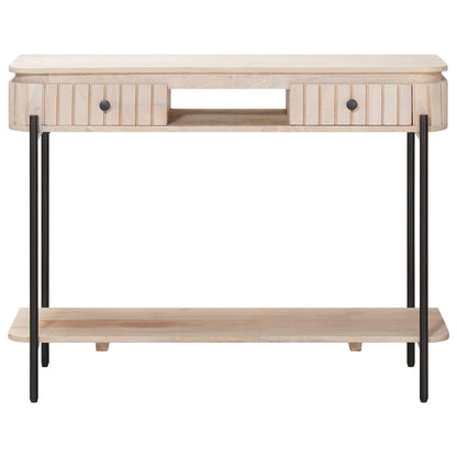 Handgemaakte Eindtafel Wit 100 x 30 x 76 cm Massief Mango Hout