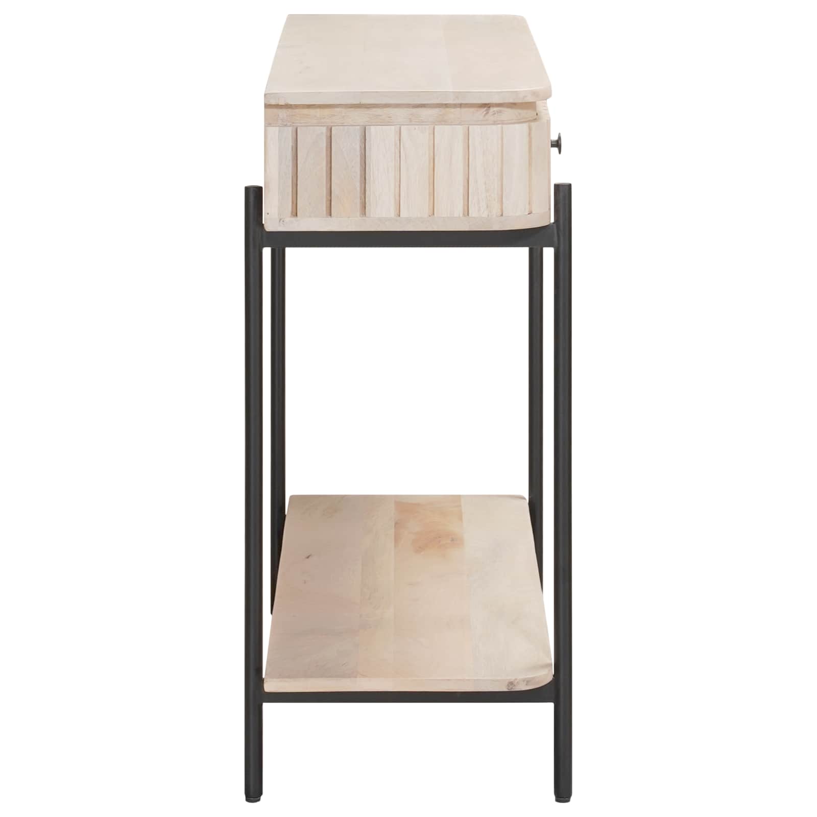 Handgemaakte Eindtafel Wit 100 x 30 x 76 cm Massief Mango Hout