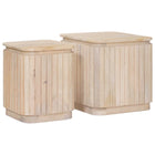 Bijzettafel set 2 stuks wit 45x45x45 cm