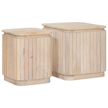 Handgemaakte Bijzettafel Set 2 pcs Wit 45 x 45 x 45 cm