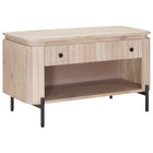 Schoenenbank massief mangohout 85x37x48 cm