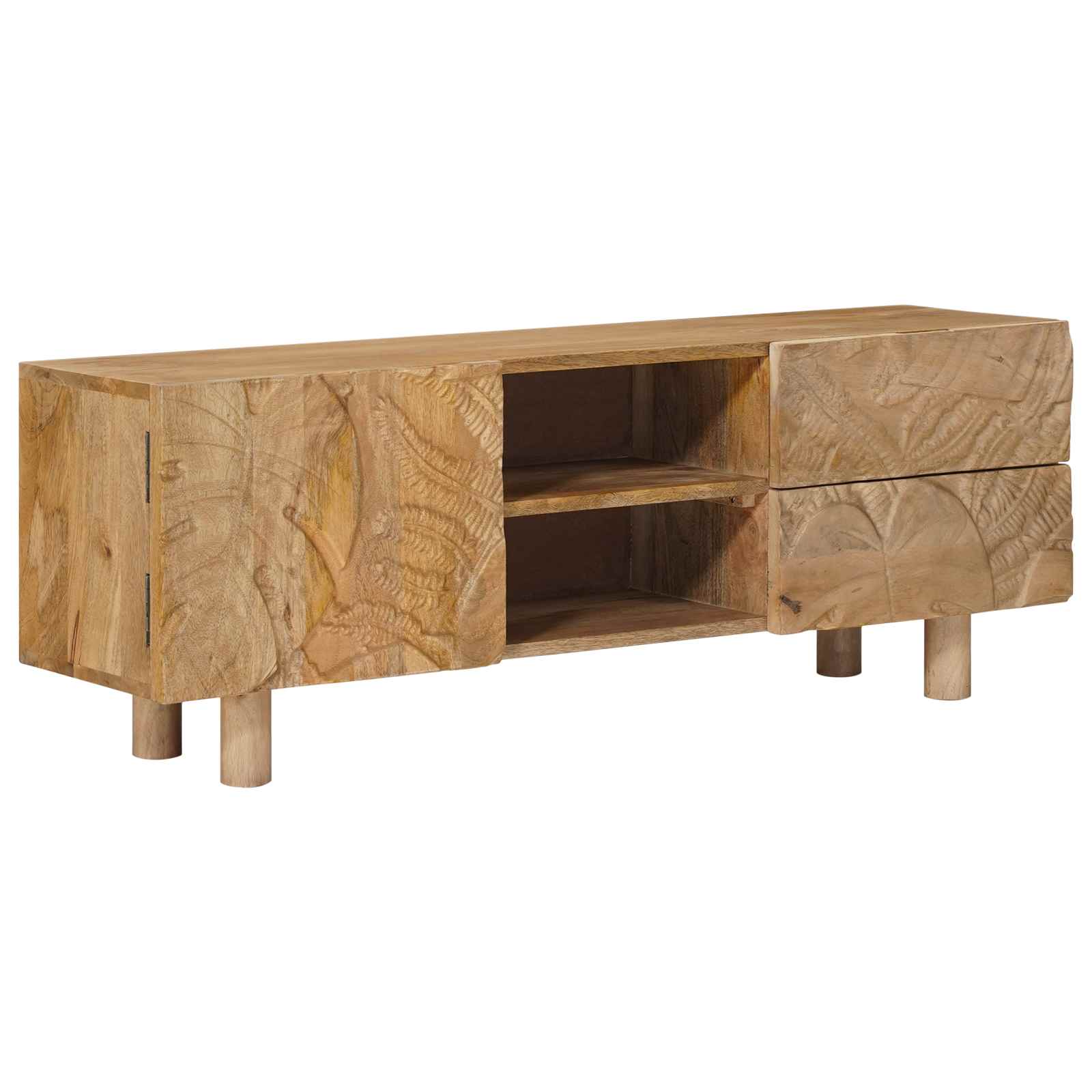 TV-kast 110 x 30 x 40 cm Massief Mango Hout en Geengineerd Hout