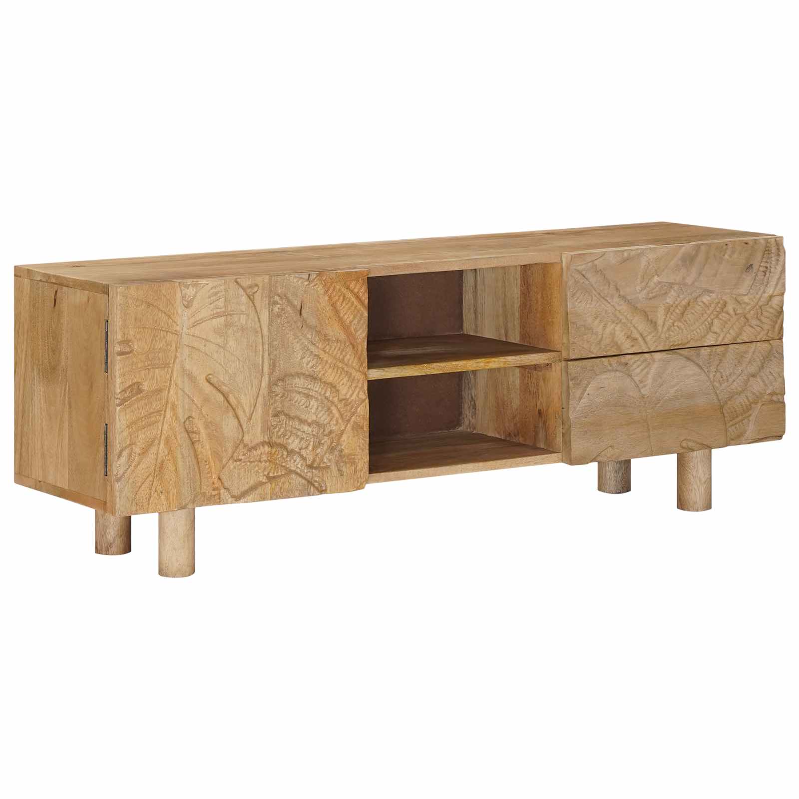 TV-kast 110 x 30 x 40 cm Massief Mango Hout en Geengineerd Hout