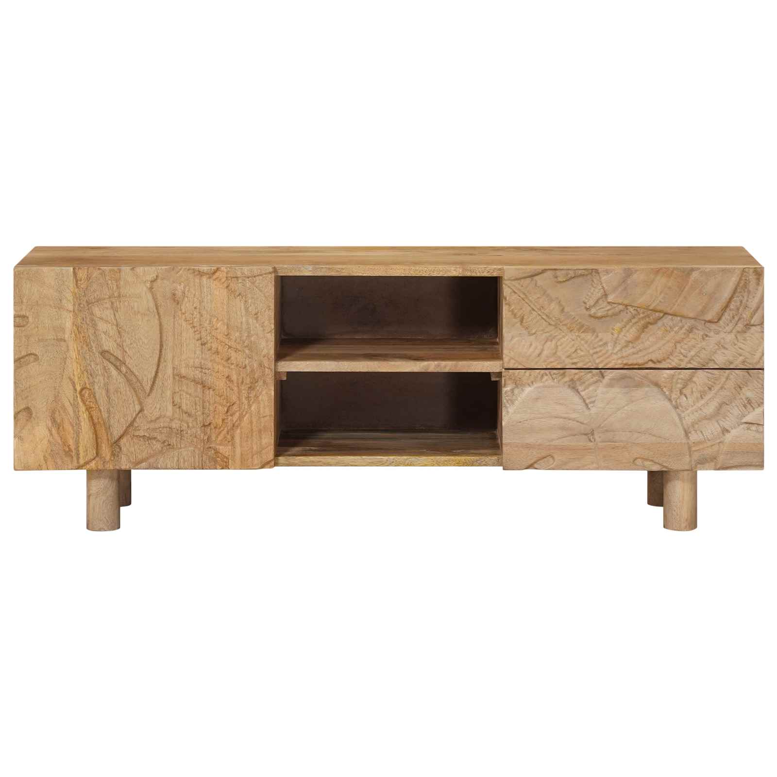 TV-kast 110 x 30 x 40 cm Massief Mango Hout en Geengineerd Hout