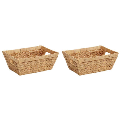 Opslagmanden 2 pcs Naturel 38 x 28 x 15 cm Waterhyacint