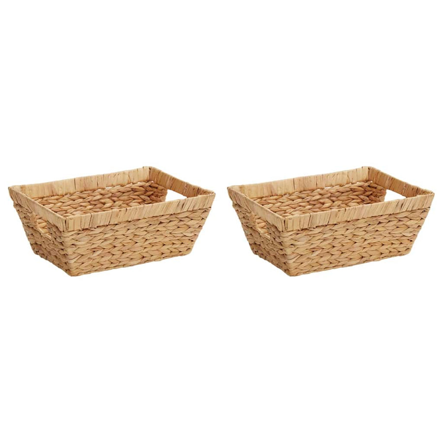 Opslagmanden 2 pcs Naturel 38 x 28 x 15 cm Waterhyacint