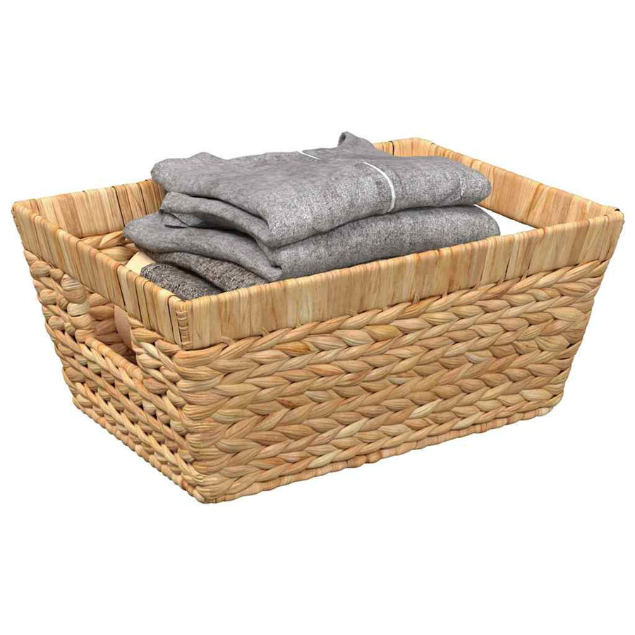 Opslagmanden 2 pcs Naturel 38 x 28 x 15 cm Waterhyacint