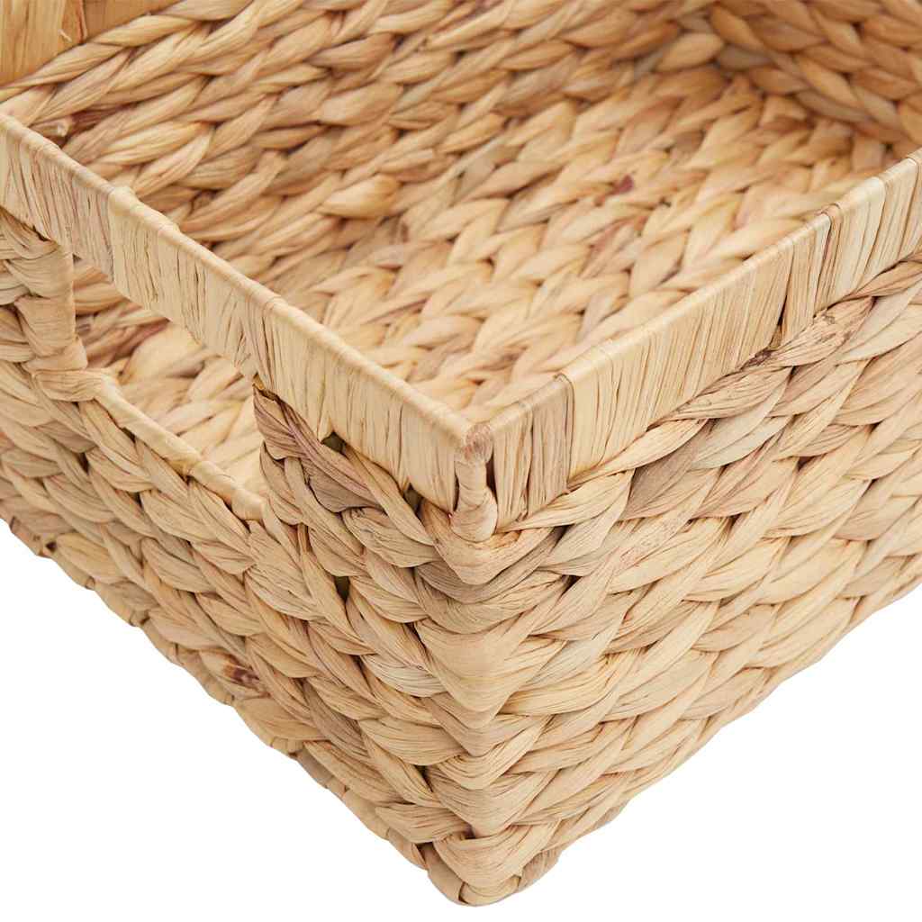 Opslagmanden 3 pcs Naturel 40 x 30 x 18 cm Waterhyacint