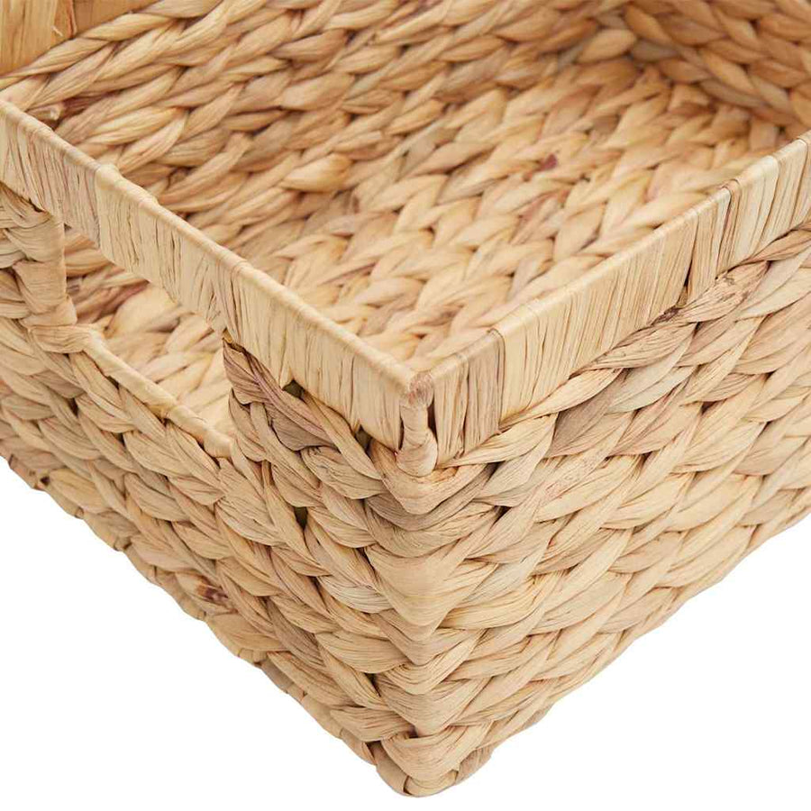 Opslagmanden 3 pcs Naturel 40 x 30 x 18 cm Waterhyacint