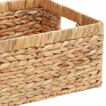 Opslagmanden 3 pcs Naturel 40 x 30 x 18 cm Waterhyacint