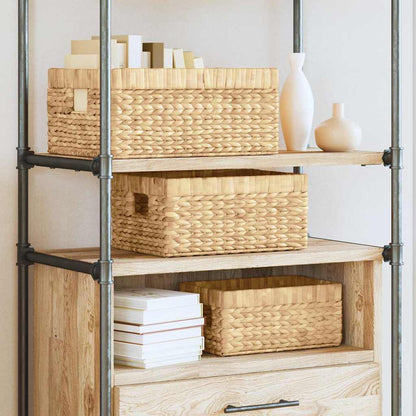 Opslagmanden 3 pcs Naturel 40 x 30 x 18 cm Waterhyacint