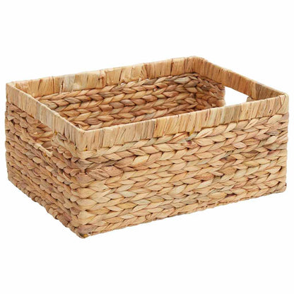 Opslagmanden 3 pcs Naturel 40 x 30 x 18 cm Waterhyacint