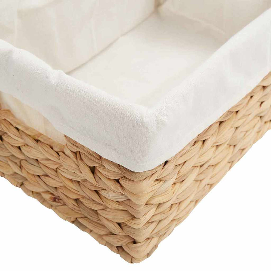 Opslagmanden 3 pcs Naturel 40 x 30 x 18 cm Waterhyacint