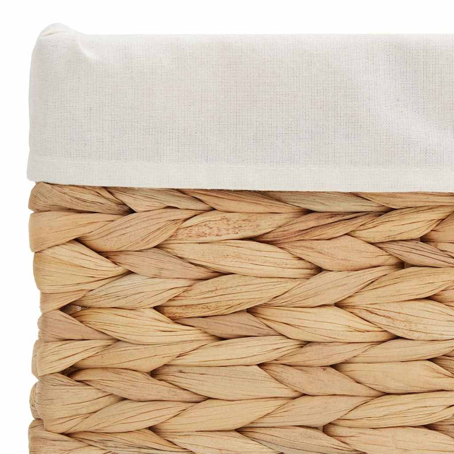 Opslagmanden 3 pcs Naturel 40 x 30 x 18 cm Waterhyacint