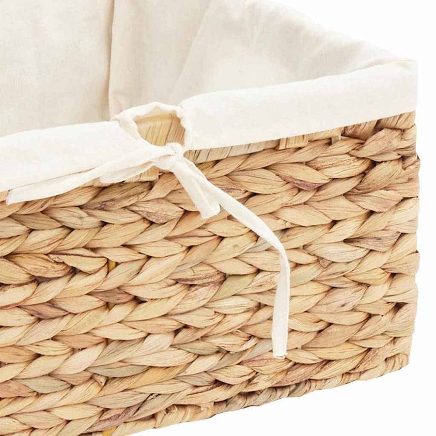 Opslagmanden 3 pcs Naturel 40 x 30 x 18 cm Waterhyacint