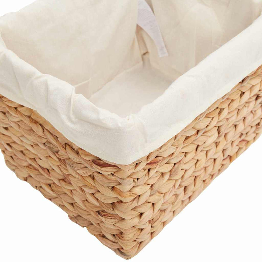 Opslagmanden 3 pcs Naturel 35 x 30 x 25 cm Waterhyacint