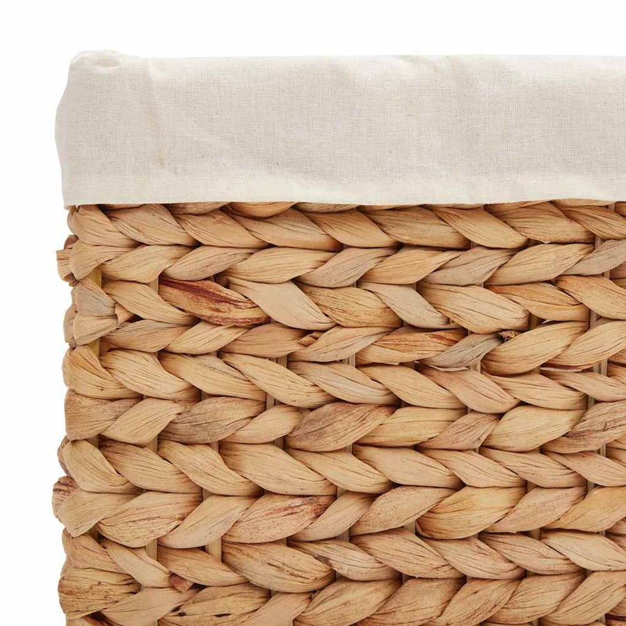 Opslagmanden 3 pcs Naturel 35 x 30 x 25 cm Waterhyacint