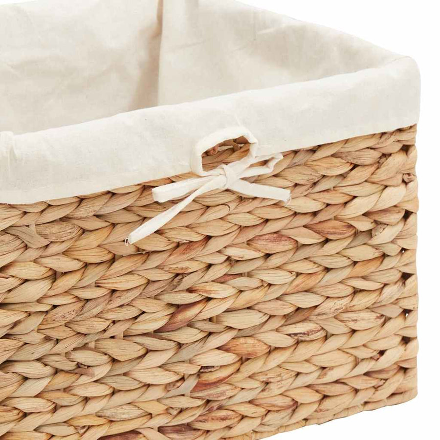 Opslagmanden 3 pcs Naturel 35 x 30 x 25 cm Waterhyacint