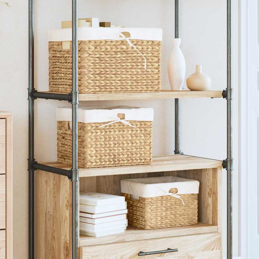 Opslagmanden 3 pcs Naturel 35 x 30 x 25 cm Waterhyacint