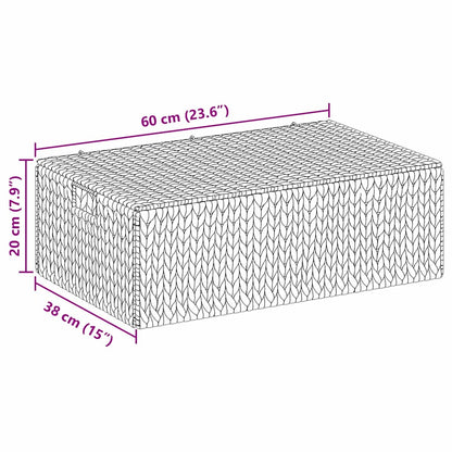 Opbergbox Naturel 60 x 38 x 20 cm Waterhyacint