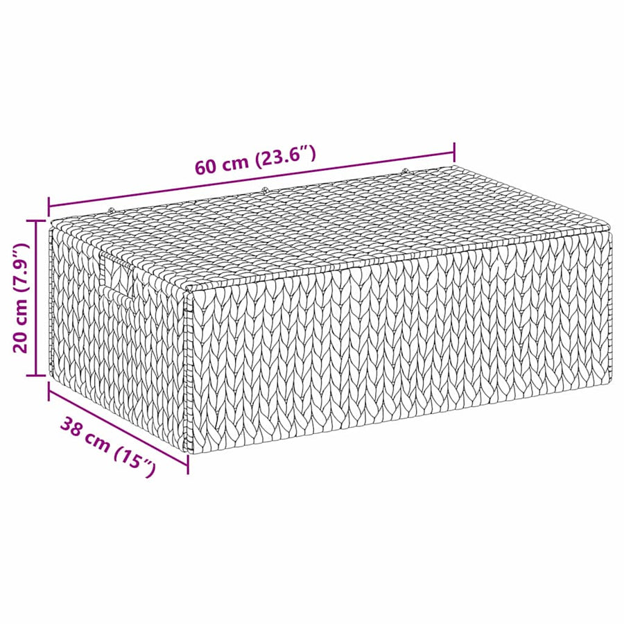 Opbergbox Naturel 60 x 38 x 20 cm Waterhyacint