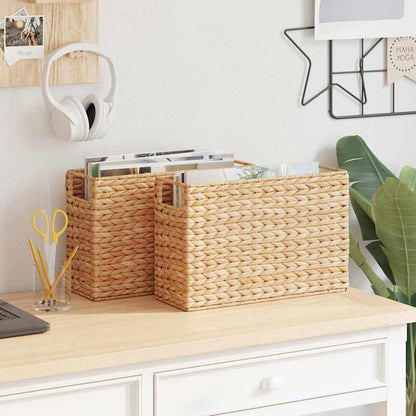 Tijdschrift Manden 2 pcs Naturel 39 x 14 x 25 cm Waterhyacint