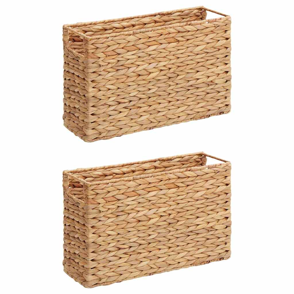 Tijdschrift Manden 2 pcs Naturel 39 x 14 x 25 cm Waterhyacint