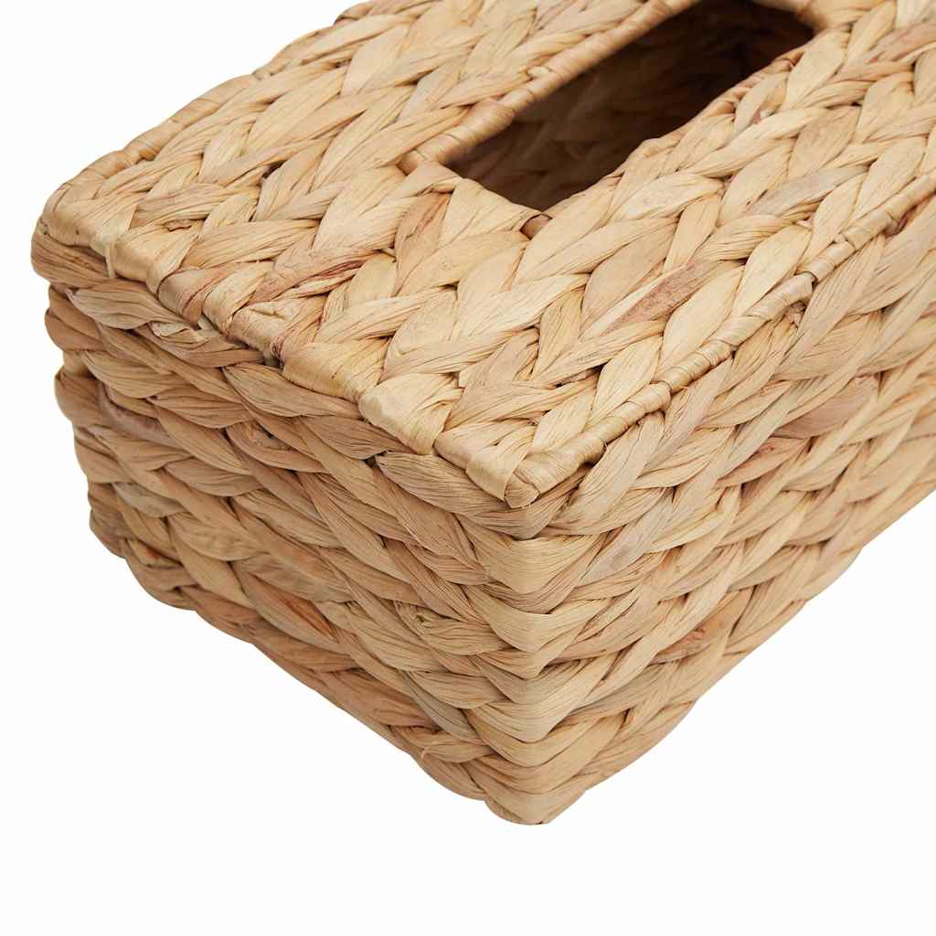 Tissueboxhoezen 2 pcs Waterhyacint 27.5 x 16.5 x 14 cm Naturel