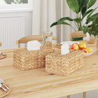 Tissue Box Covers 2 pcs Water Hyacinth 27.5 x 16.5 x 14 cm Natural