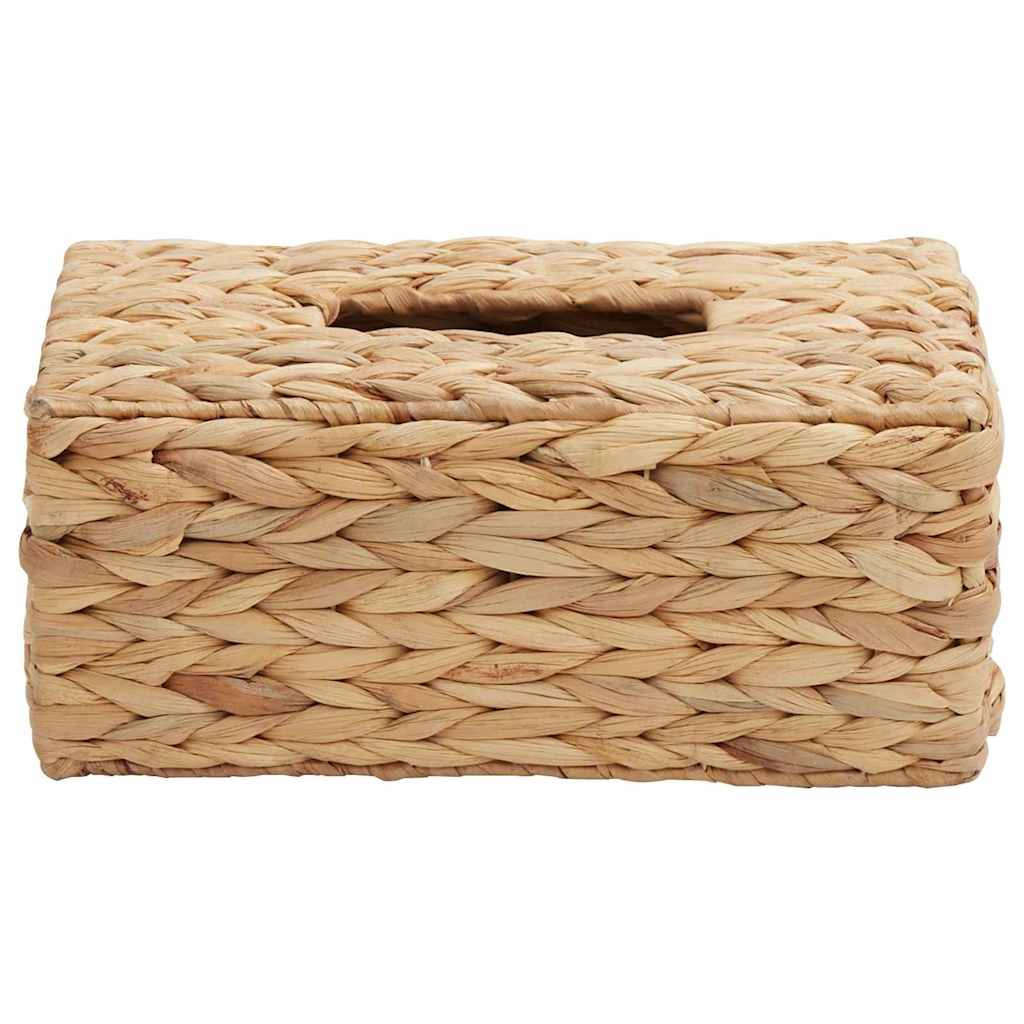 Tissueboxhoezen 2 pcs Waterhyacint 27.5 x 16.5 x 14 cm Naturel