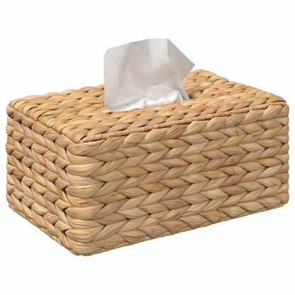 Tissueboxhoezen 2 pcs Waterhyacint 27.5 x 16.5 x 14 cm Naturel