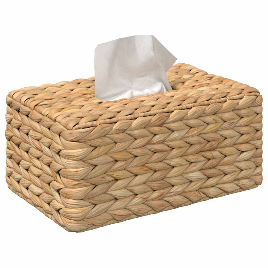 Tissueboxhoezen 2 pcs Waterhyacint 27.5 x 16.5 x 14 cm Naturel