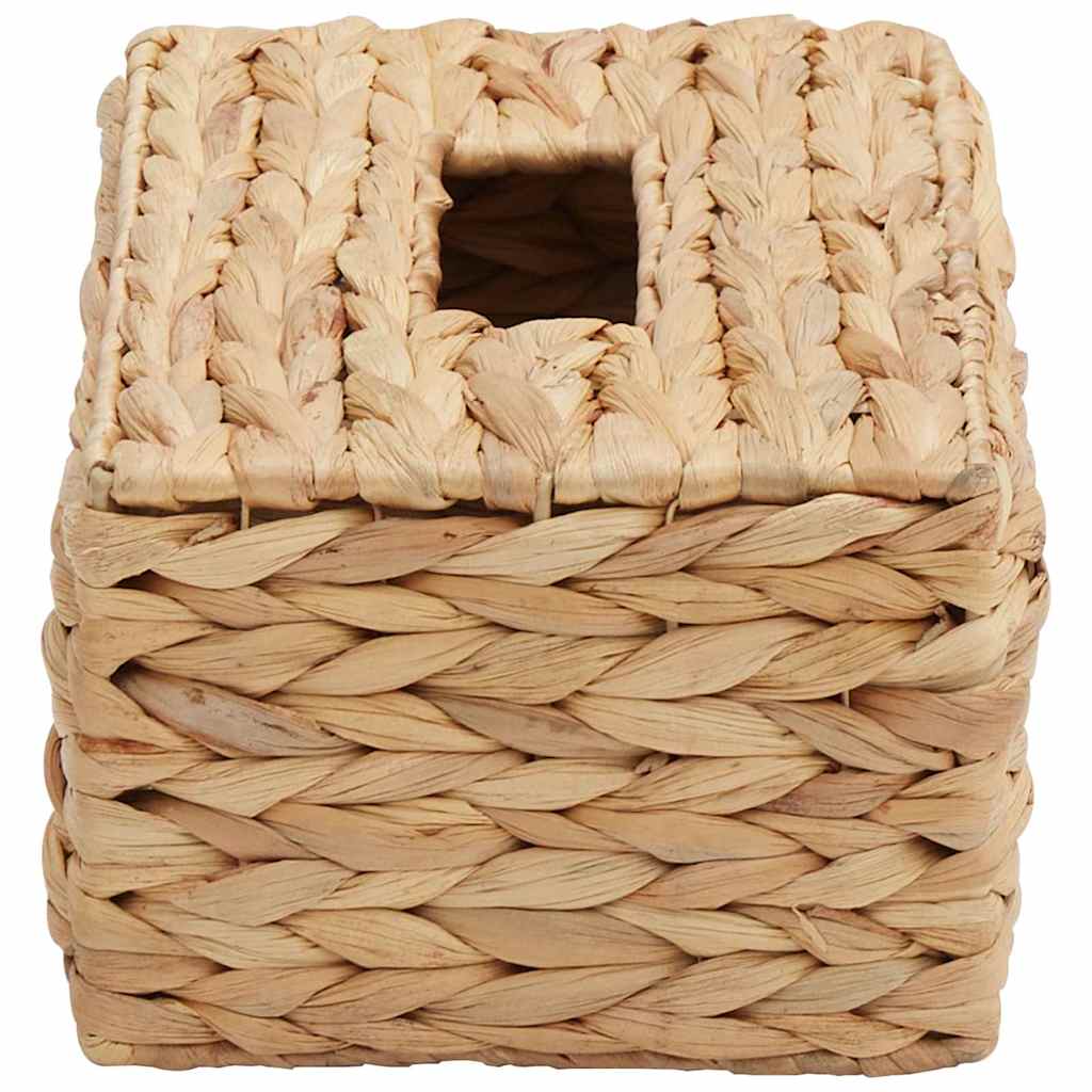 Tissueboxhoezen 2 pcs Waterhyacint 27.5 x 16.5 x 14 cm Naturel