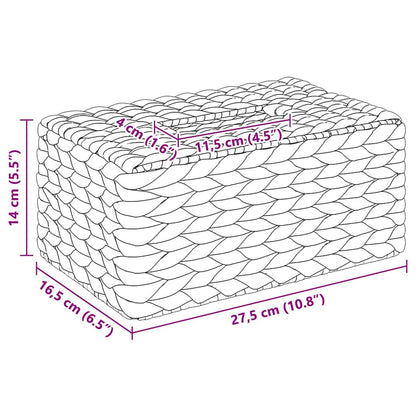 Tissueboxhoezen 2 pcs Waterhyacint 27.5 x 16.5 x 14 cm Naturel