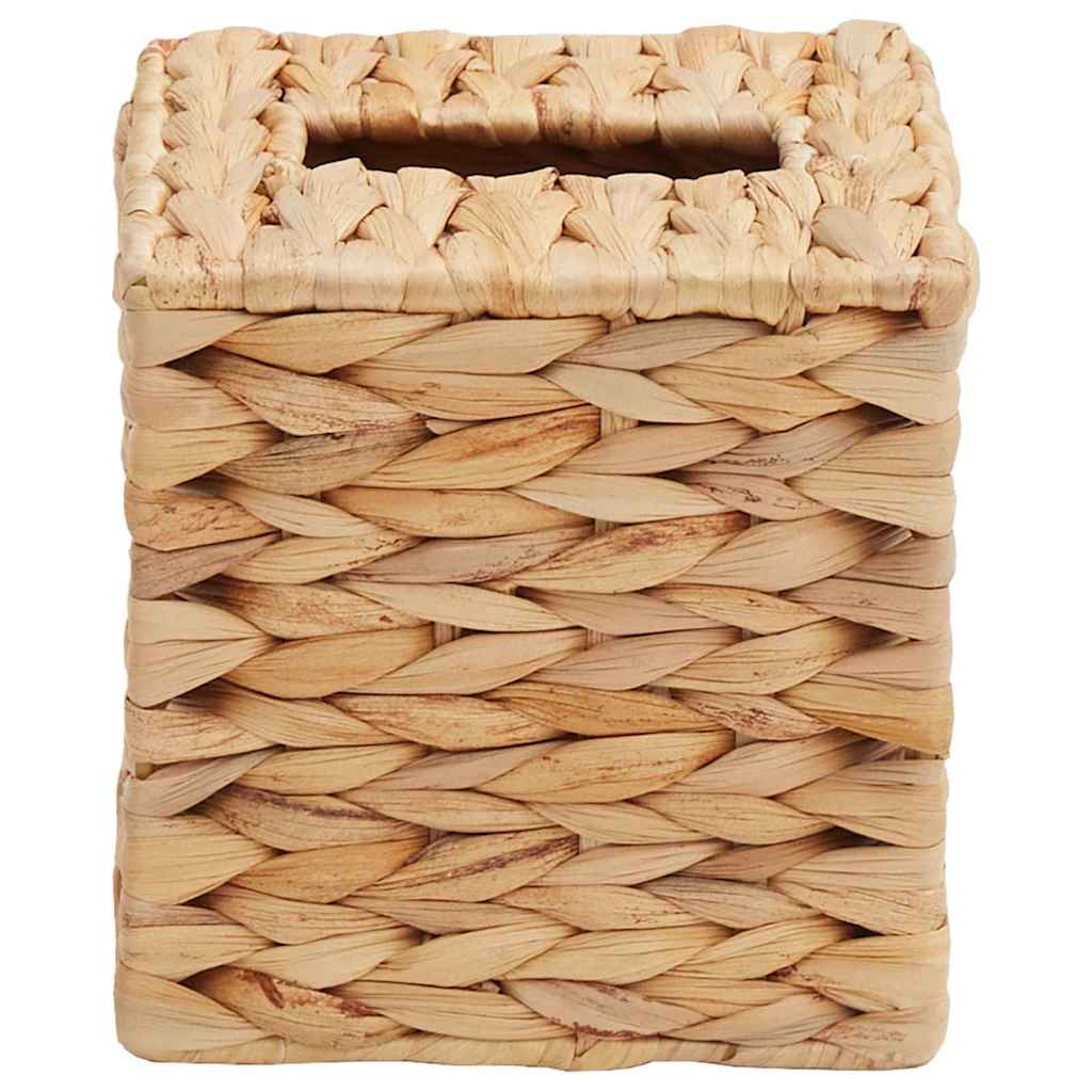 Tissueboxhoezen 2 pcs Naturel 14,5 x 14,5 x 15 cm Waterhyacint