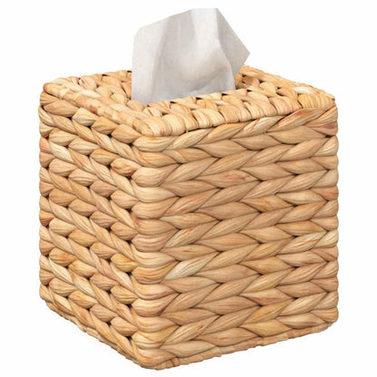 Tissueboxhoezen 2 pcs Naturel 14,5 x 14,5 x 15 cm Waterhyacint