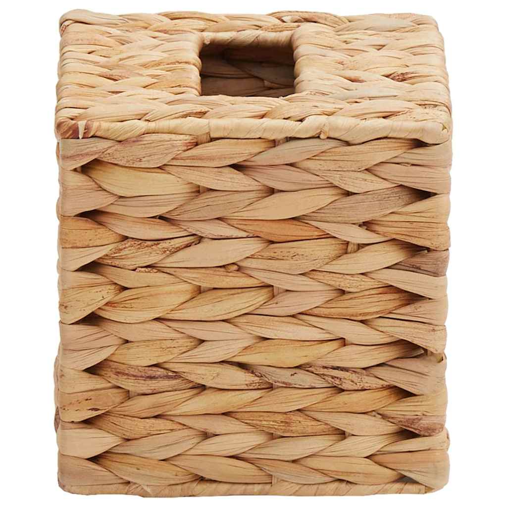 Tissueboxhoezen 2 pcs Naturel 14,5 x 14,5 x 15 cm Waterhyacint