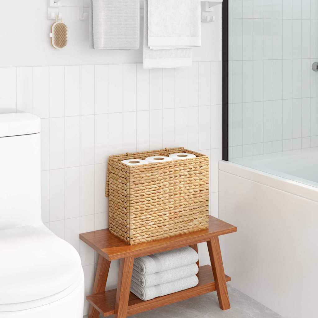 Toiletrolhouder met opslag Naturel 36 x 18 x 31 cm Waterhyacint