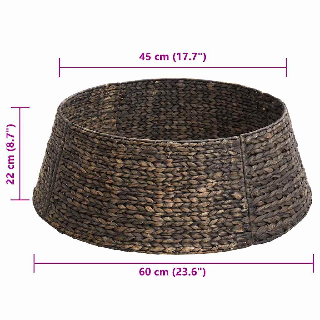 Kerstboomkraag Rond Zwart Dia. 60 x 22 cm Waterhyacint