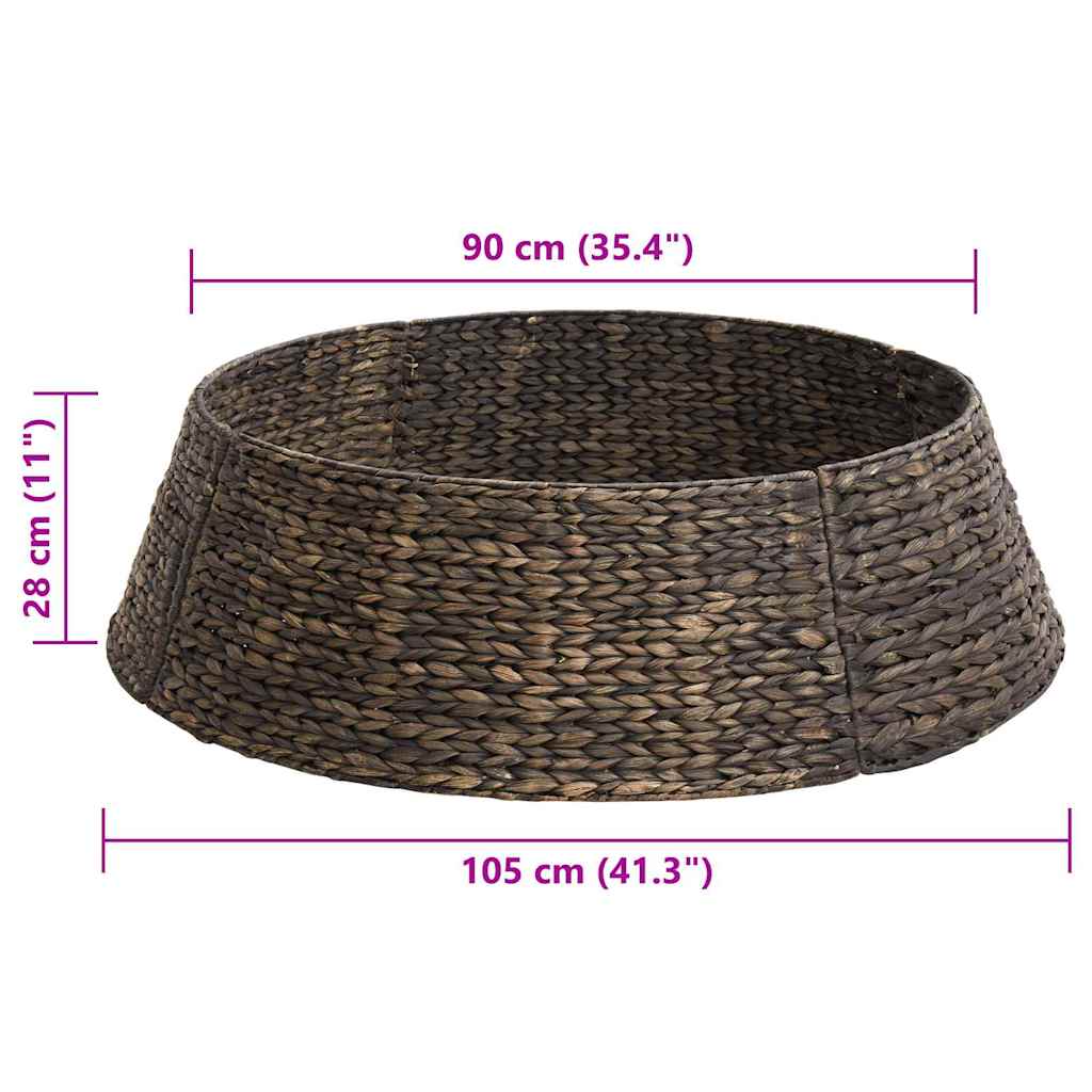 Kerstboomkraag Zwart 105 x 105 x 28 cm Waterhyacint