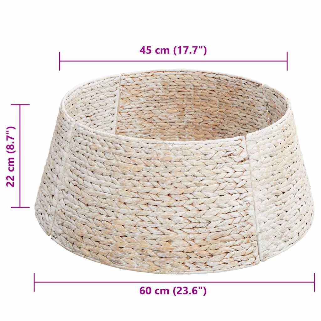 Kerstboomkraag Rond Wit Dia. 60 x 22 cm Waterhyacint