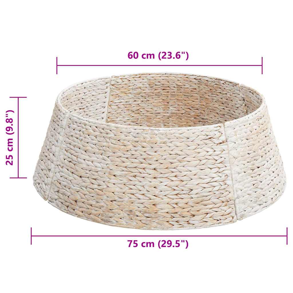 Kerstboomkraag Rond Wit Dia. 75 x 25 cm Waterhyacint